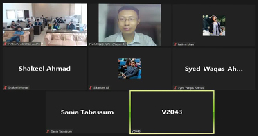 學院巴基斯坦研究中心主任唐俊給巴基斯坦第二批“了解中國”獎學金學生作報告